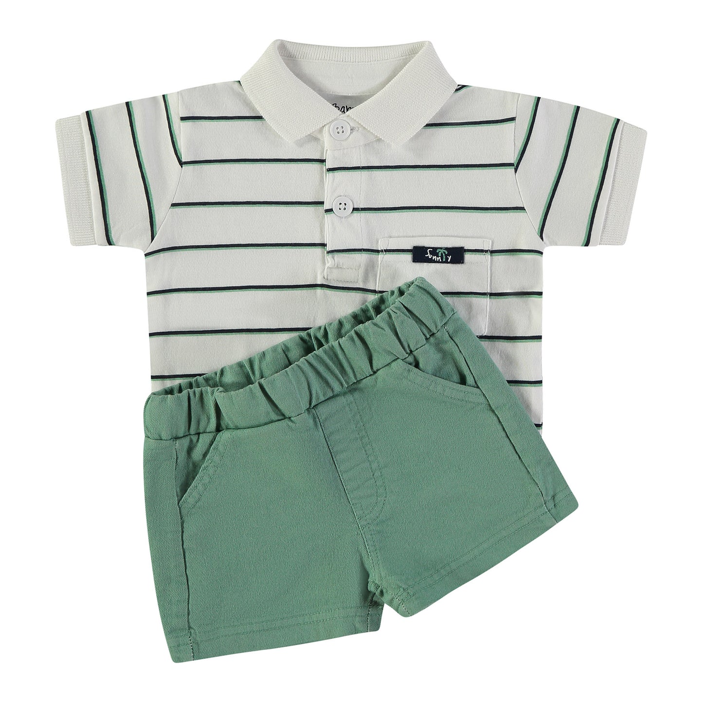 Conjunto niño polo y short Verde - BabyBol