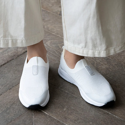 Zapatillas tenis Mujer Slip-On blanco lurex - Isotoner