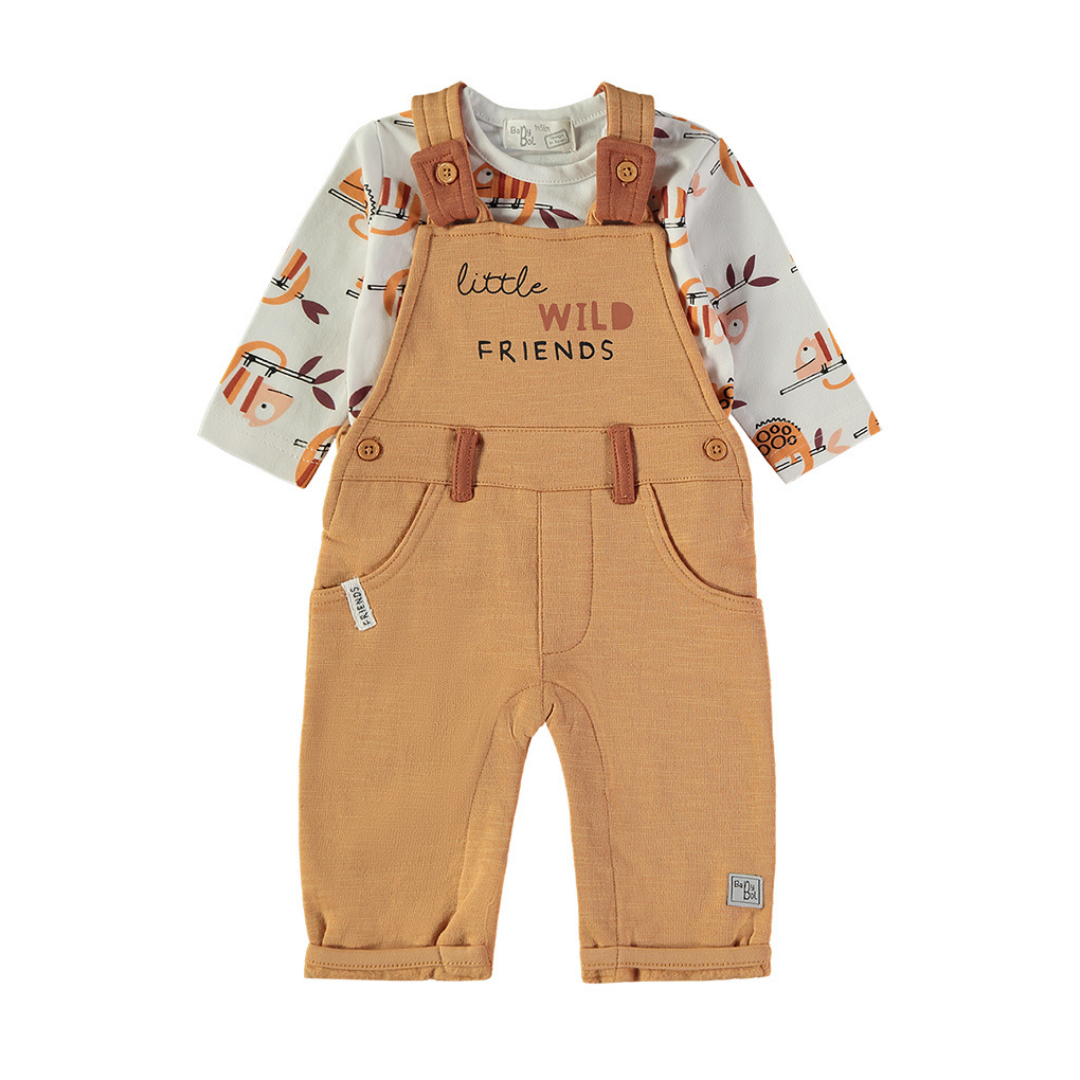 Conjunto Peto Camel y Camiseta Camaleones – Babybol