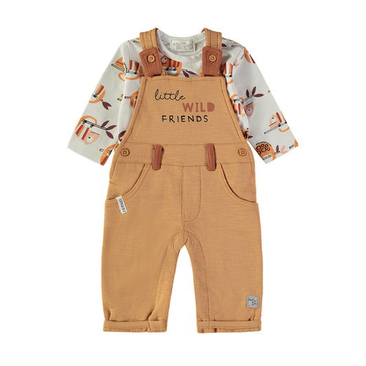 Conjunto Peto Camel y Camiseta Camaleones – Babybol