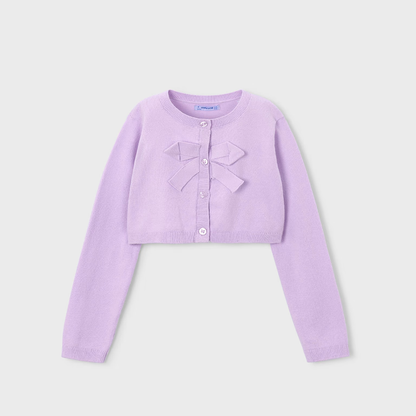 Rebeca tricot básica niña Malva - Mayoral
