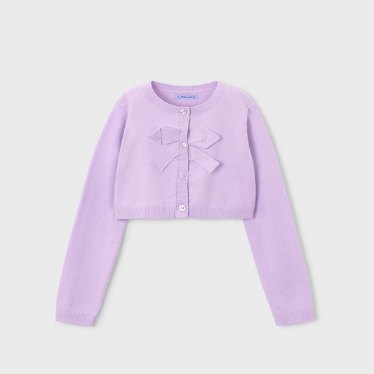 Rebeca tricot básica niña Malva - Mayoral