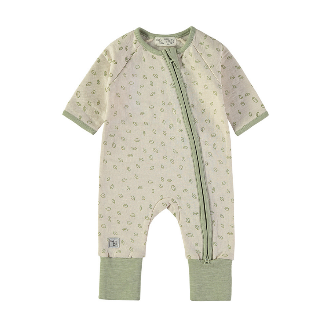 Pelele Hojas Verde con Cremallera – Babybol