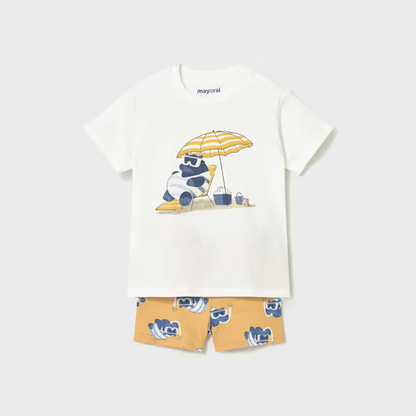 Conjunto camiseta con bañador Hipopótamo - Mayoral