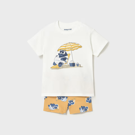 Conjunto camiseta con bañador Hipopótamo - Mayoral