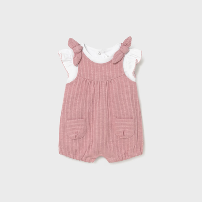 Conjunto peto bebé niña Bambula Rosa - Mayoral