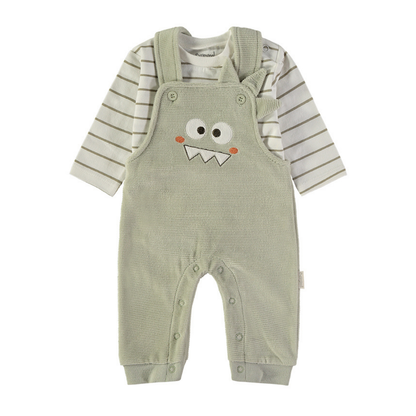 Conjunto Peto y Camiseta Monstruo Verde – Babybol