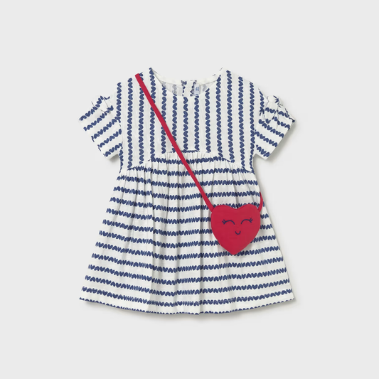 Vestido estampado con bolso Corazones - Mayoral