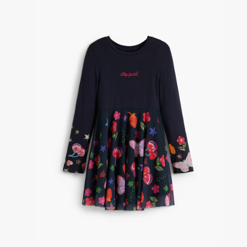 Vestido falda tul formas - Desigual
