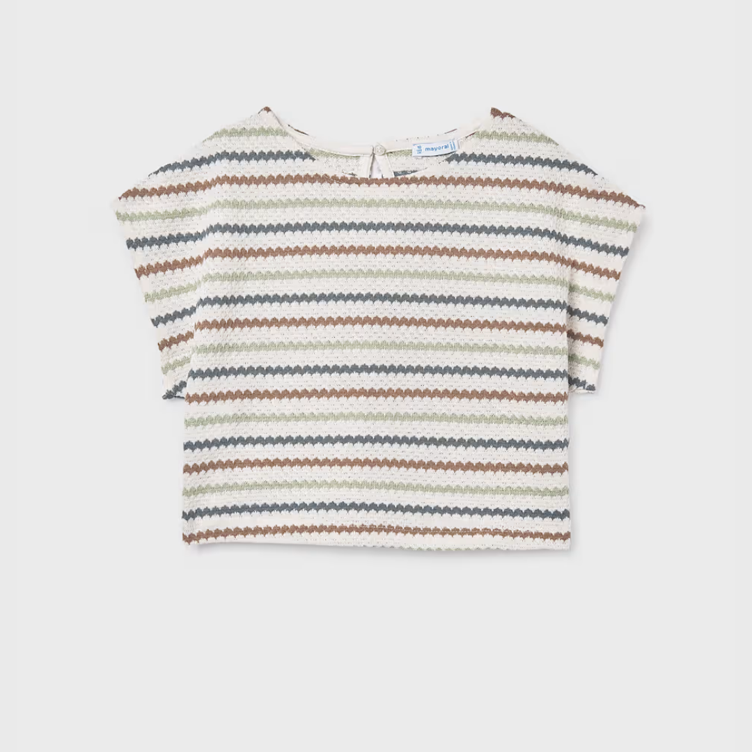 Camisa tipo Crochet rayas - Mayoral