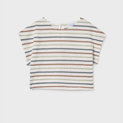Camisa tipo Crochet rayas - Mayoral
