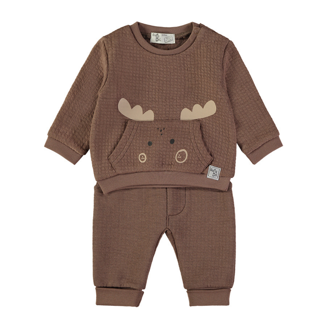 Conjunto Sudadera y Pantalón Reno Marrón – Babybol