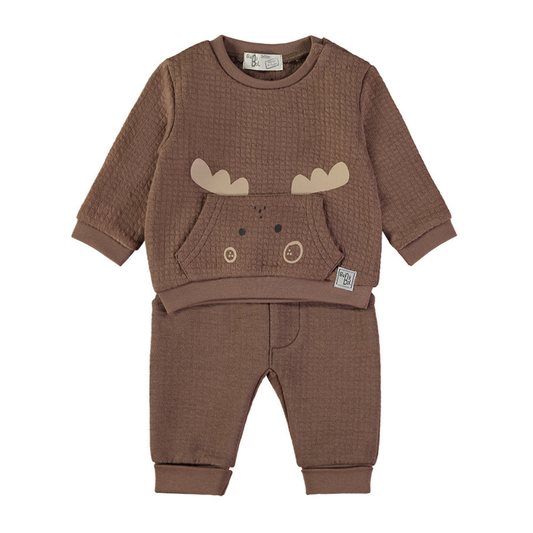 Conjunto Sudadera y Pantalón Reno Marrón – Babybol