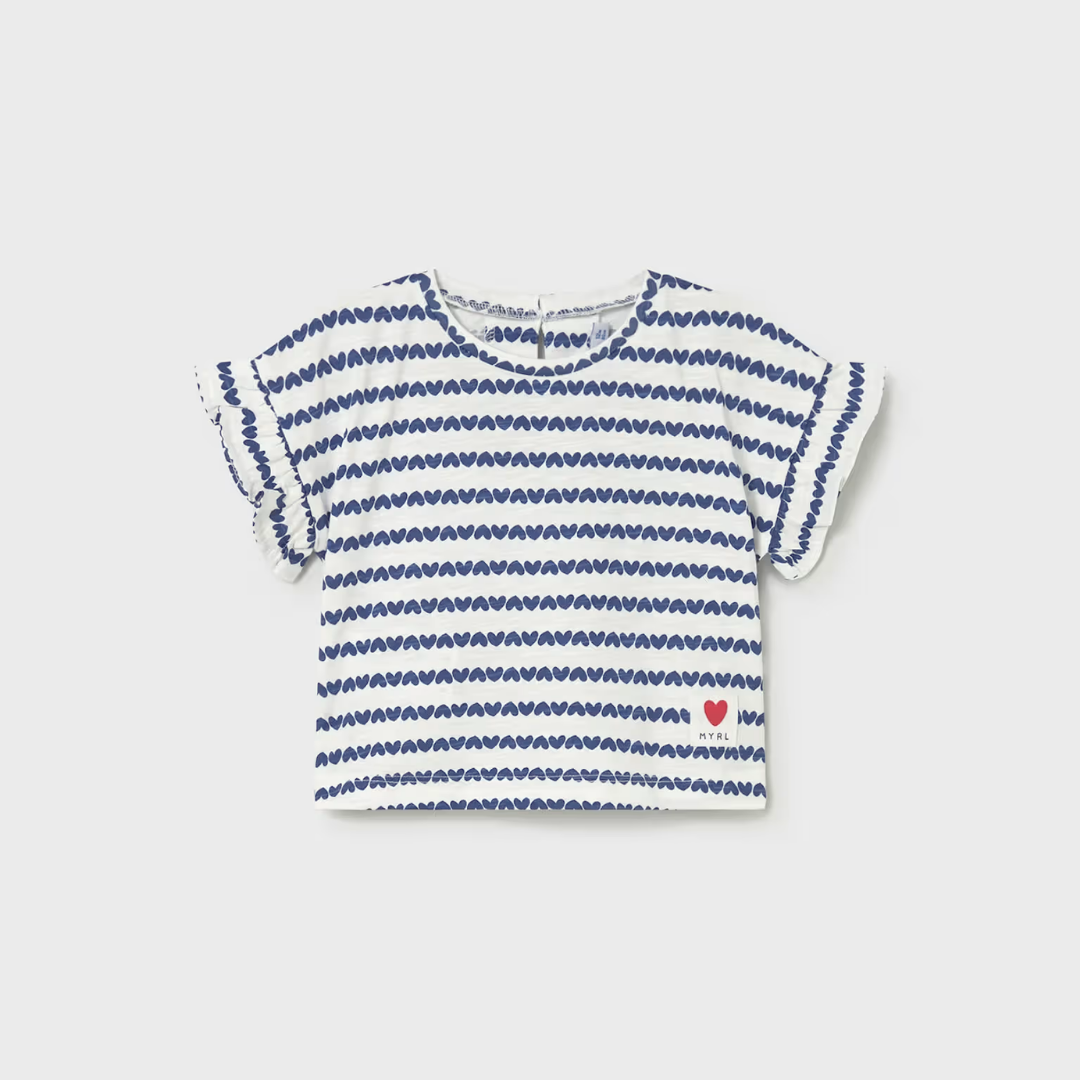 Camiseta manga corta estampada Corazones - Mayoral