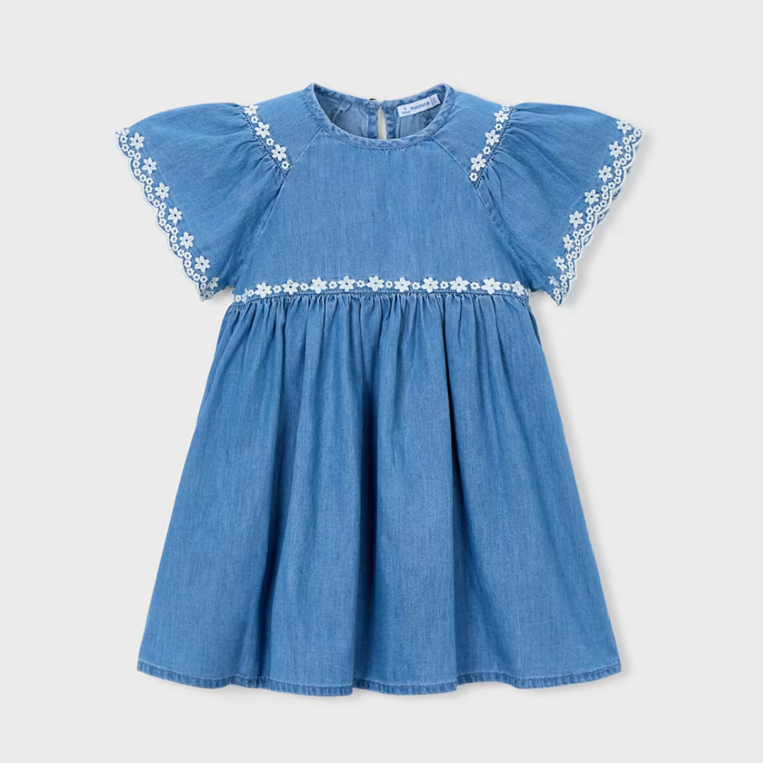 Vestido niña Denim Bordado  - Mayoral