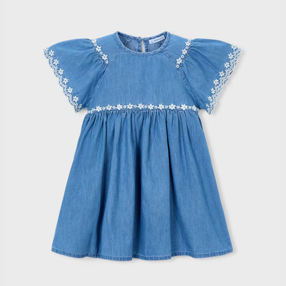 Vestido niña Denim Bordado  - Mayoral