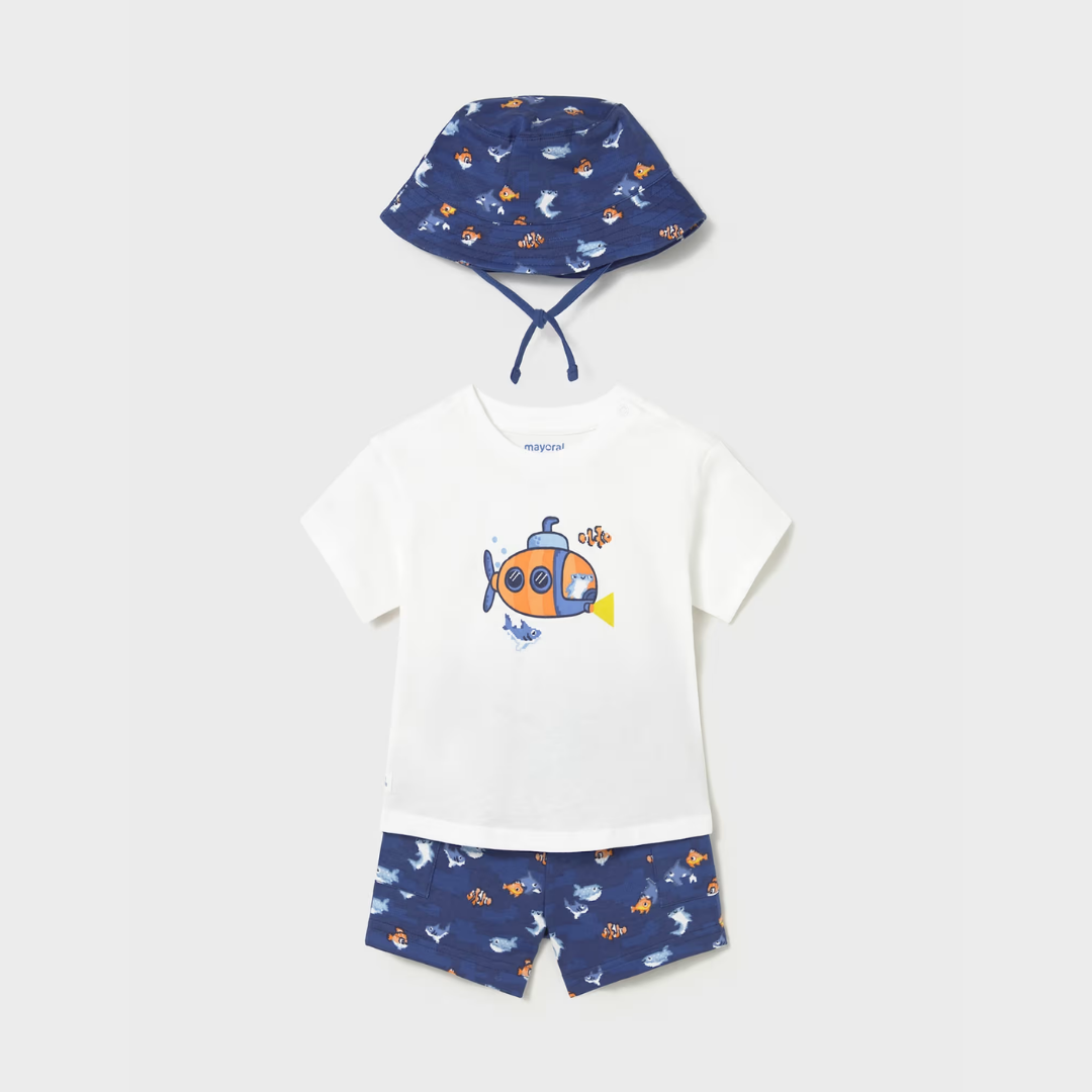 Conjunto bebé niño 3 piezas Pixelad Submarino- Mayoral