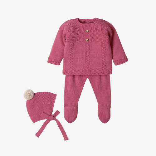 Traje 3P Canesú menguado Checks arándano - Mac Ilusión