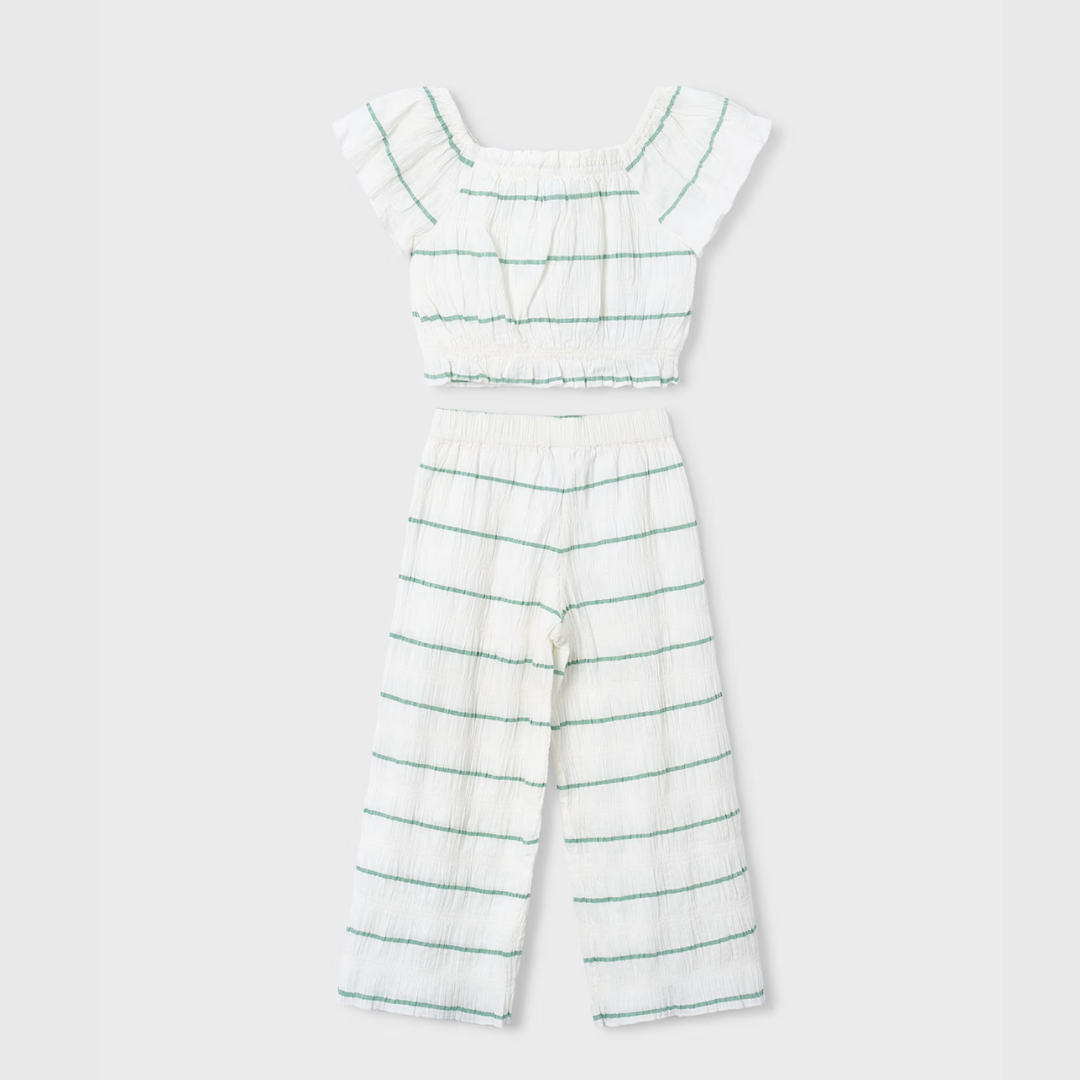 Conjunto niña pantalón y top Daisy Menta - Mayoral