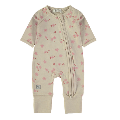 Pelele Flores Rosa con Cremallera – Babybol