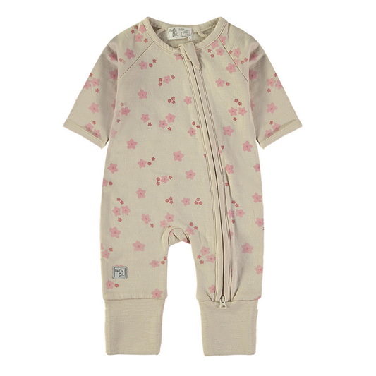 Pelele Flores Rosa con Cremallera – Babybol