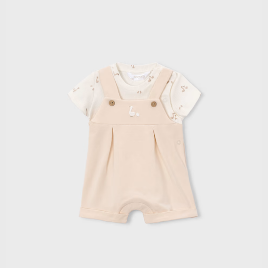 Pelele peto beige niño Oca - Mayoral