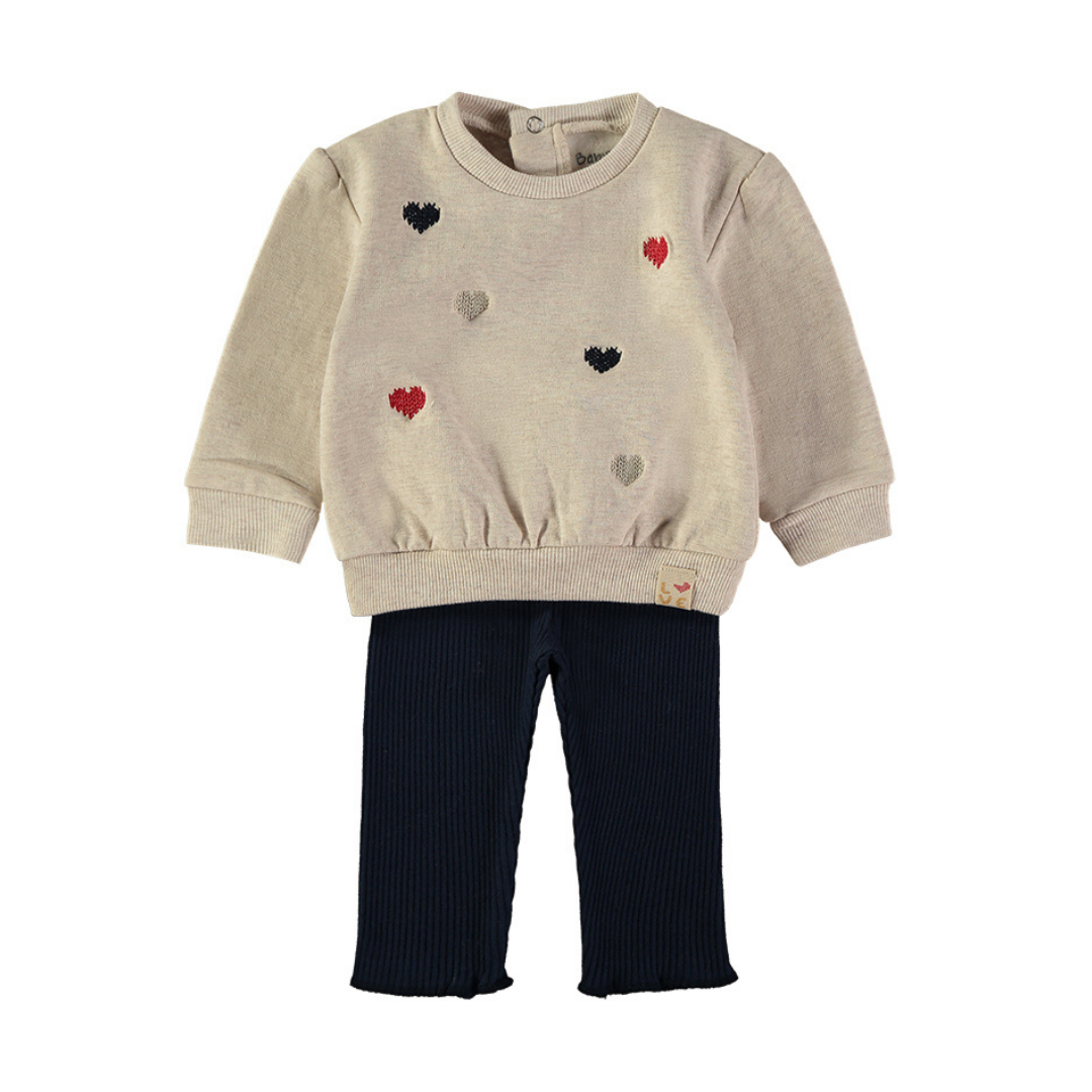 Conjunto Sudadera Corazones y Pantalón Canalé – Babybol