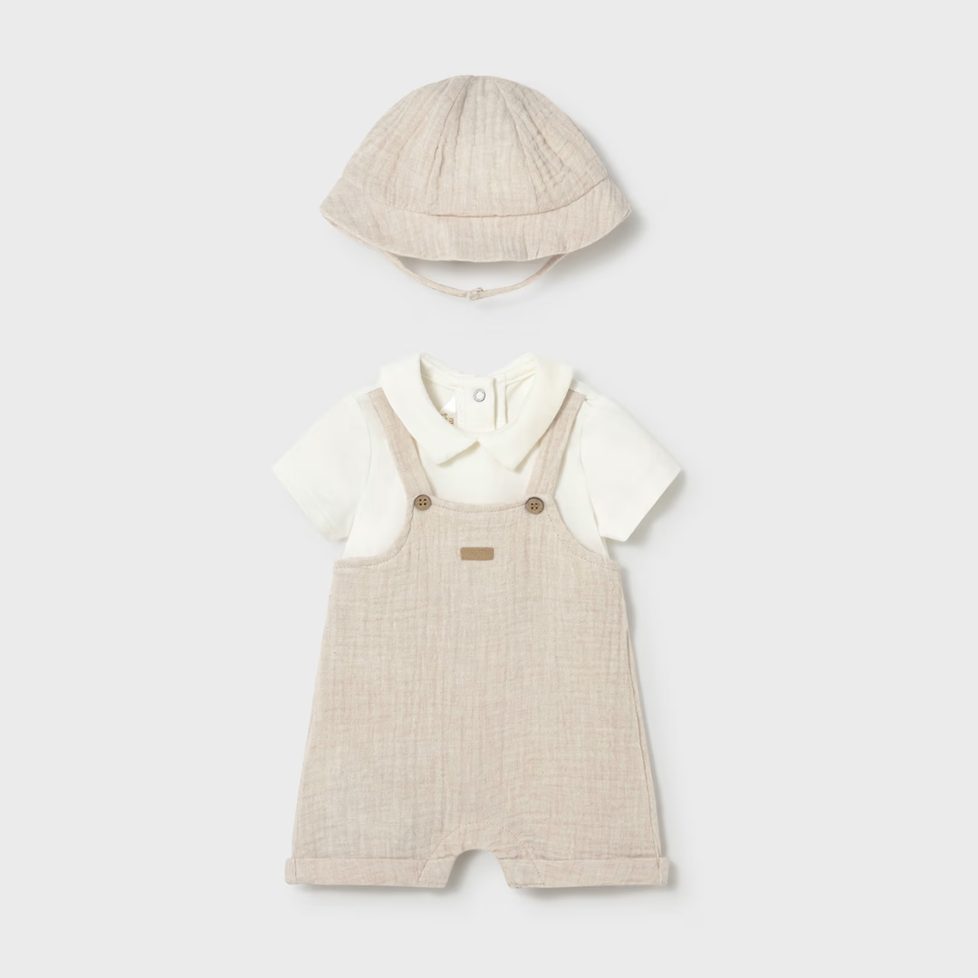 Peto simulado y gorro Trigo - Mayoral
