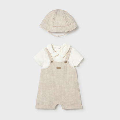 Peto simulado y gorro Trigo - Mayoral