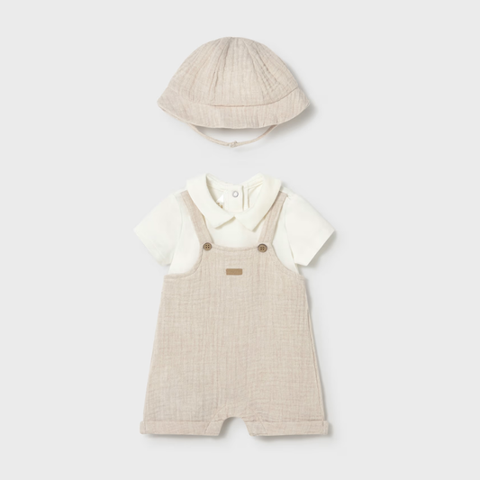 Peto simulado y gorro Trigo - Mayoral