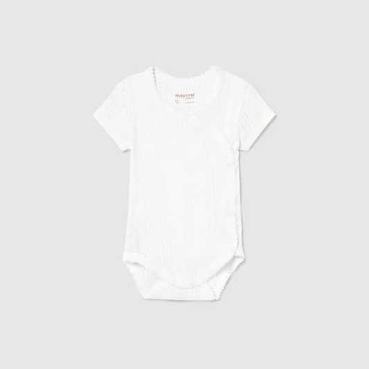 Body manga corta calado blanco - Mayoral