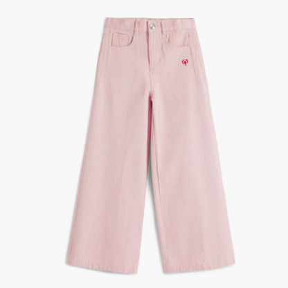 Pantalón wide jaspeado rosa - Desigual