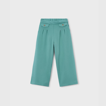 Pantalón niña largo Punto Roma Menta - Mayoral