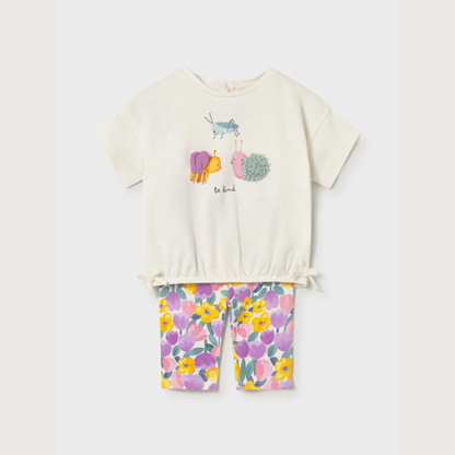 Conjunto legging estampado Violeta - Mayoral