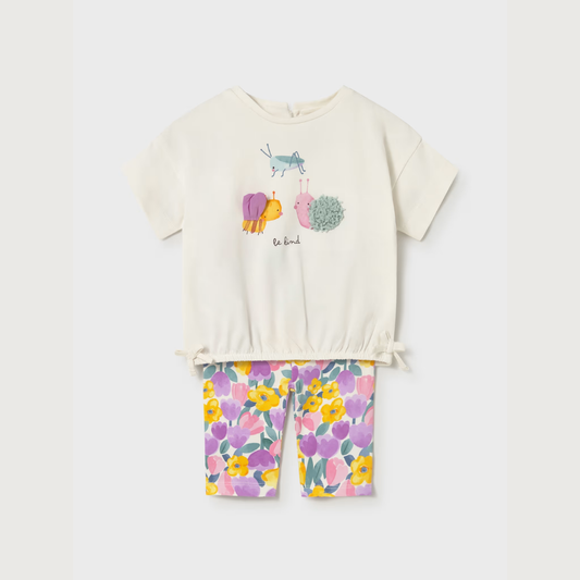 Conjunto legging estampado Violeta - Mayoral