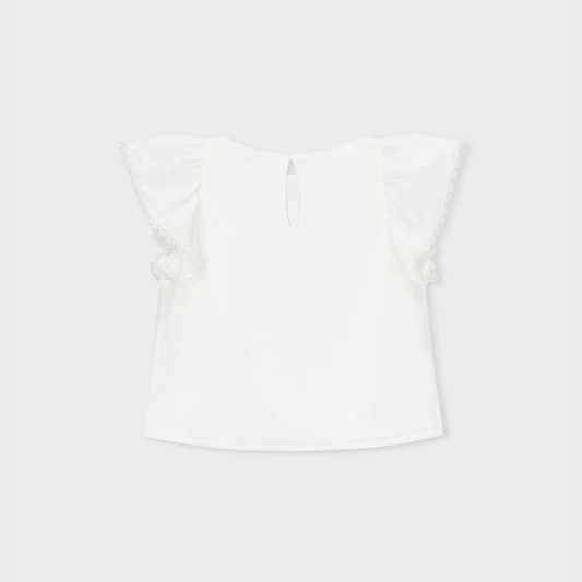 Blusón camisa gasa Puntillas Blancas - Mayoral