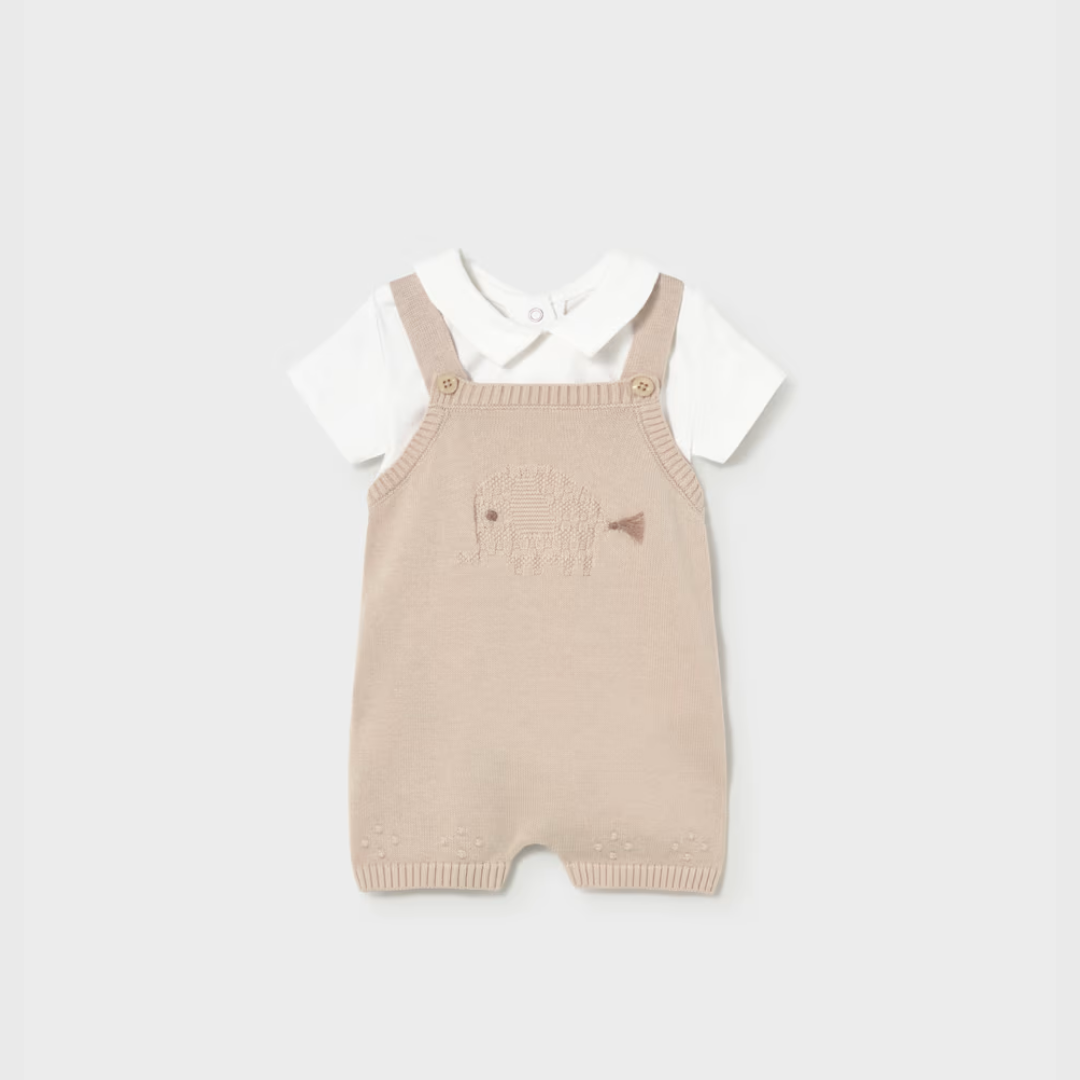 Conjunto peto tricot Beige - Mayoral