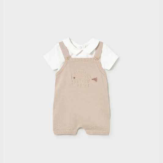 Conjunto peto tricot Beige - Mayoral