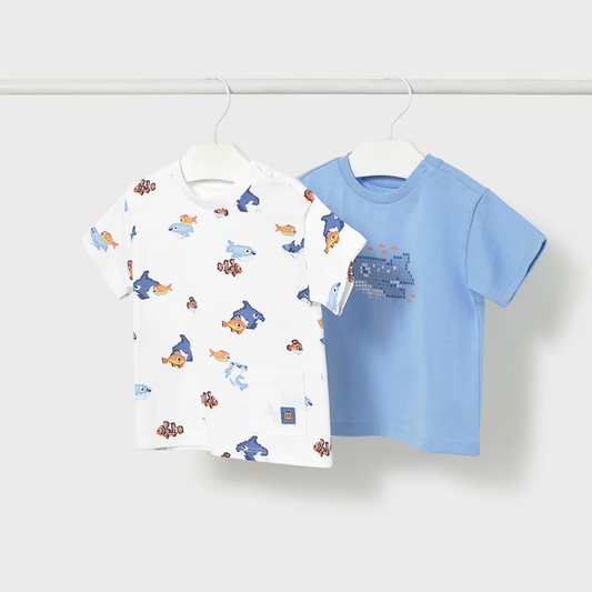 Set 2 camisetas bebé Pixelad Peces - Mayoral