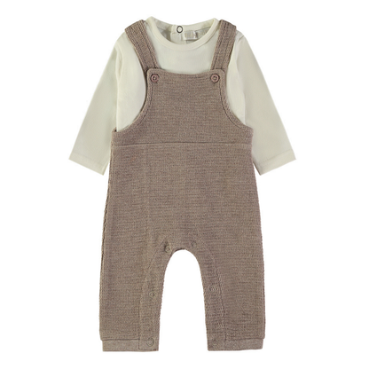 Conjunto Peto de Punto Beige y Camiseta – Babybol