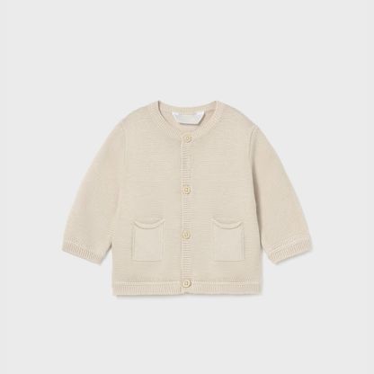Cárdigan tricot bebé beige trigo - Mayoral