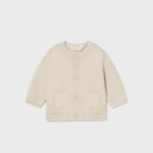 Cárdigan tricot bebé beige trigo - Mayoral