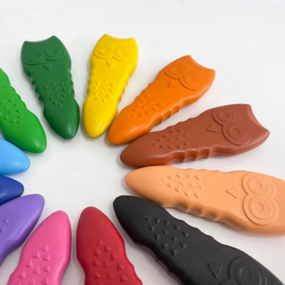 Crayones Búho 12 colores Haku Yoka