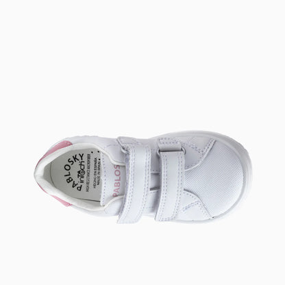 Deportivo tenis barefoot Sonic blanco/rosa - Pablosky