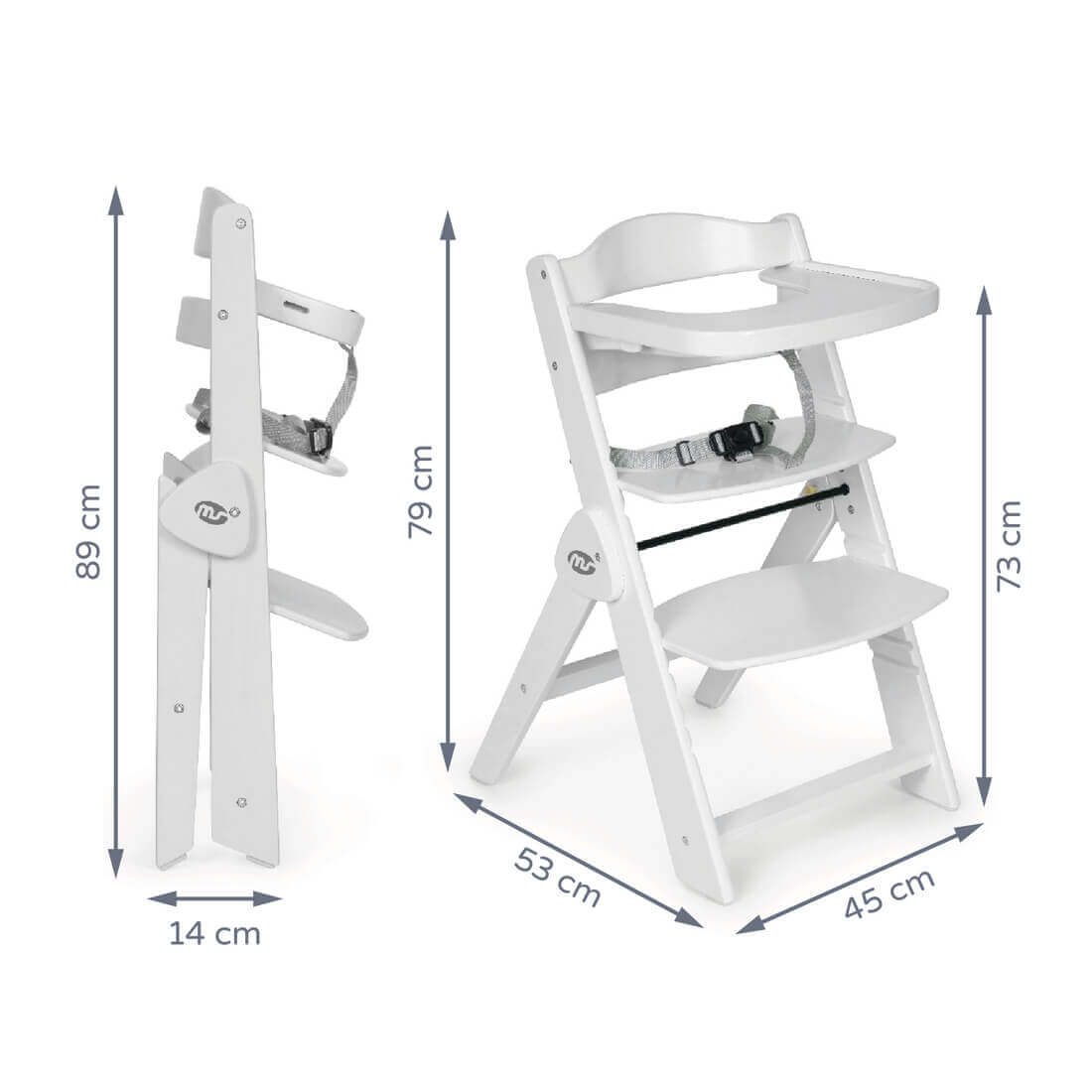 Trona evolutiva plegable Full plus Blanco - MS