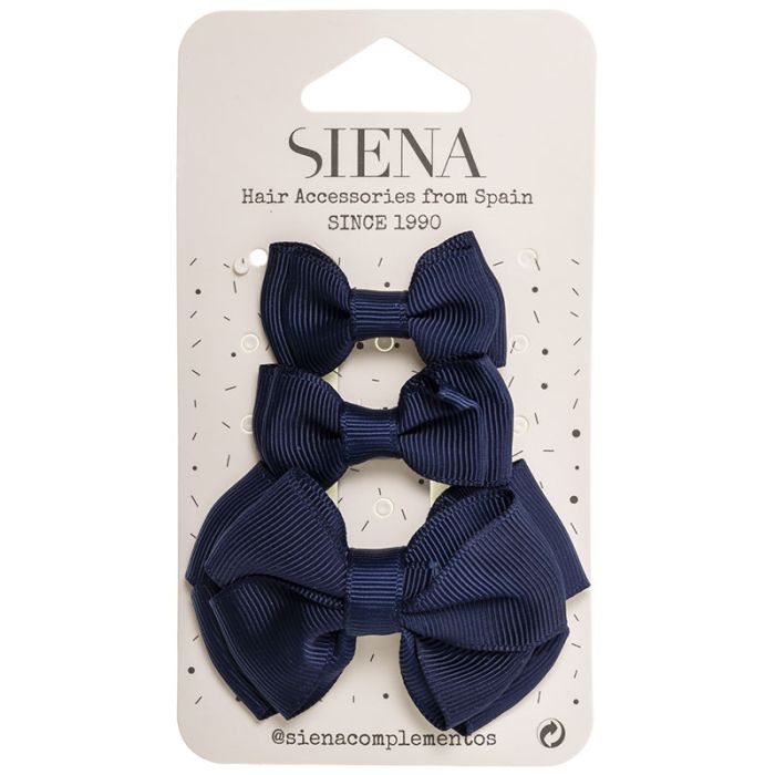 Lazo mariposa clip mediano + 2 clip pequeños - Siena