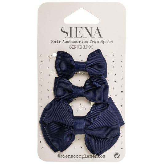 Lazo mariposa clip mediano + 2 clip pequeños - Siena