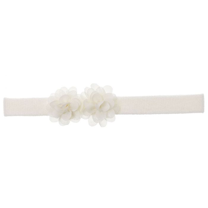 Cinta pelo 0-2 años con 2 florecitas gasa - Siena