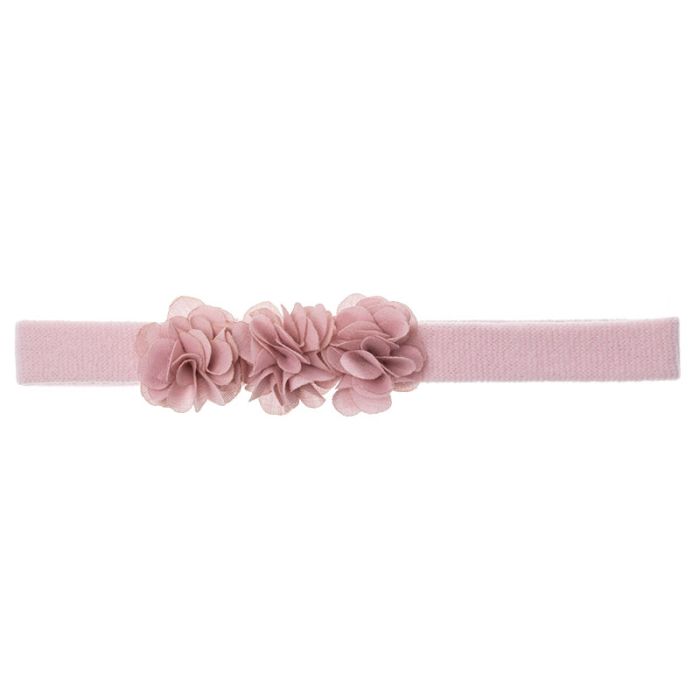 Turbante bebé con 3 flores summer al tono - Siena