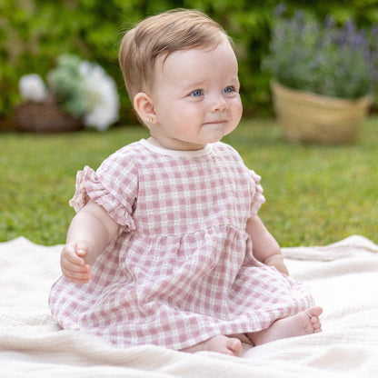 Vestido Egeo vichy rosa - Calamaro